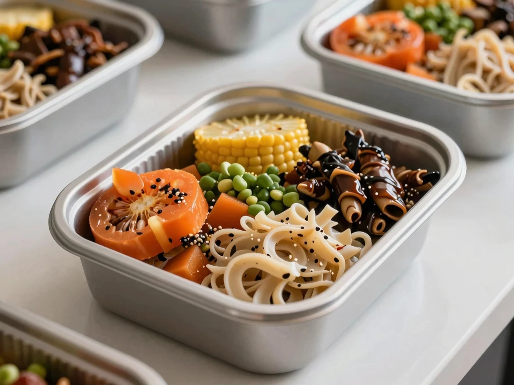 Illustration of balanced ingredients on a plate by Xexvalonwhux