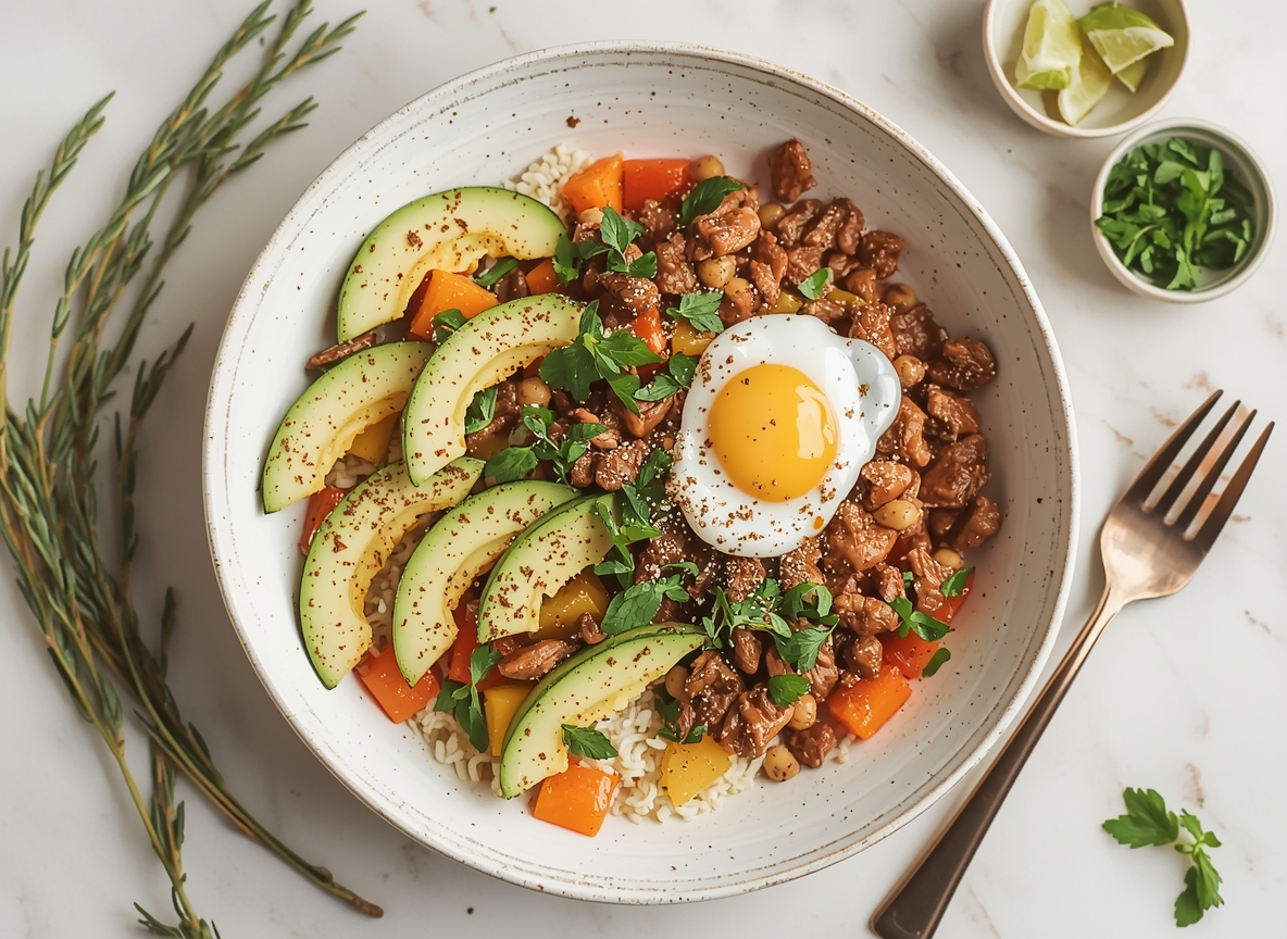 Illustration of fresh herbs and flavor balance from Xexvalonwhux